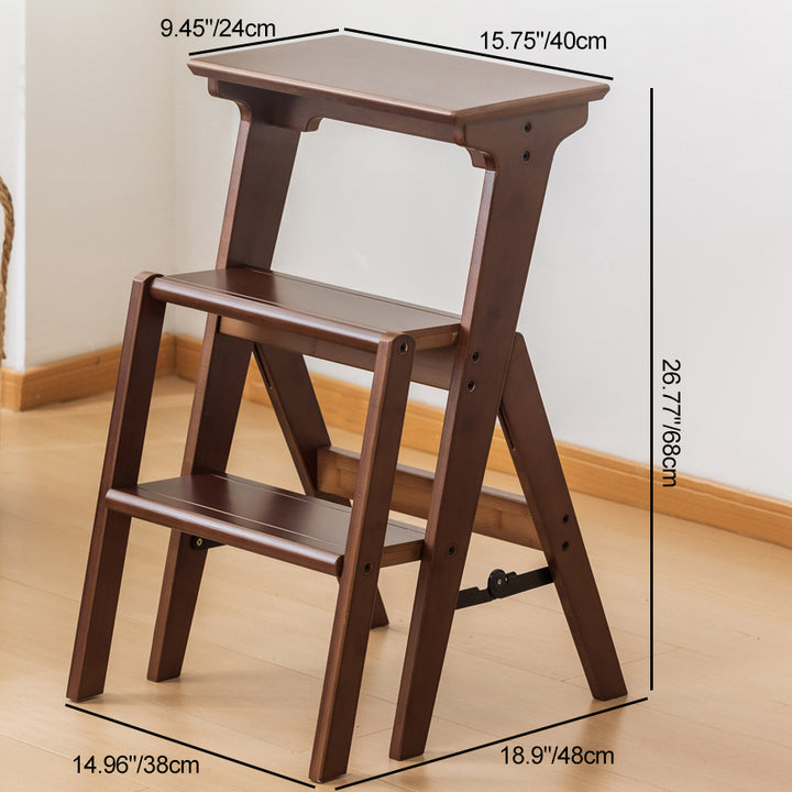 Contemporary Simplicity Ladder Foldable Bamboo Versatile Chair Backless Armless For Living Room