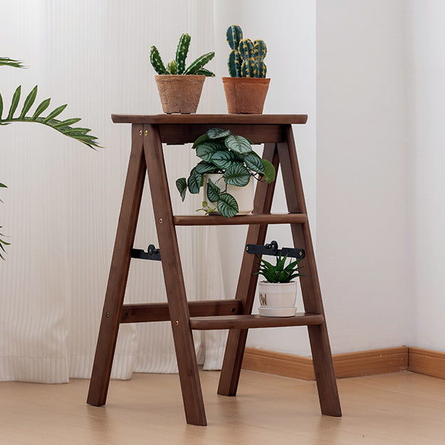 Contemporary Simplicity Ladder Foldable Bamboo Versatile Chair Backless Armless For Living Room