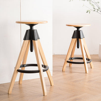 Zeitgenössischer industrieller Leder-Eisen-Barhocker mit Rückenlehne ohne Armlehnen für das Esszimmer 