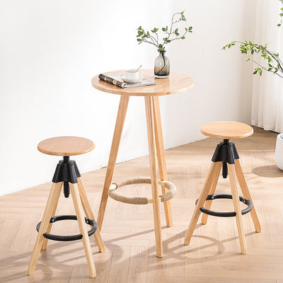 Zeitgenössischer industrieller Leder-Eisen-Barhocker mit Rückenlehne ohne Armlehnen für das Esszimmer 