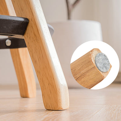 Zeitgenössischer industrieller Leder-Eisen-Barhocker mit Rückenlehne ohne Armlehnen für das Esszimmer 