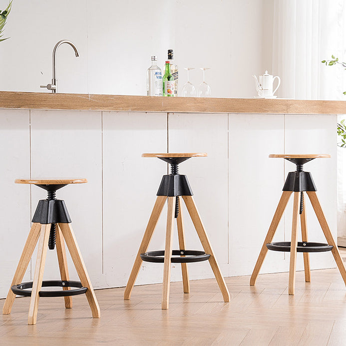 Zeitgenössischer industrieller Leder-Eisen-Barhocker mit Rückenlehne ohne Armlehnen für das Esszimmer 