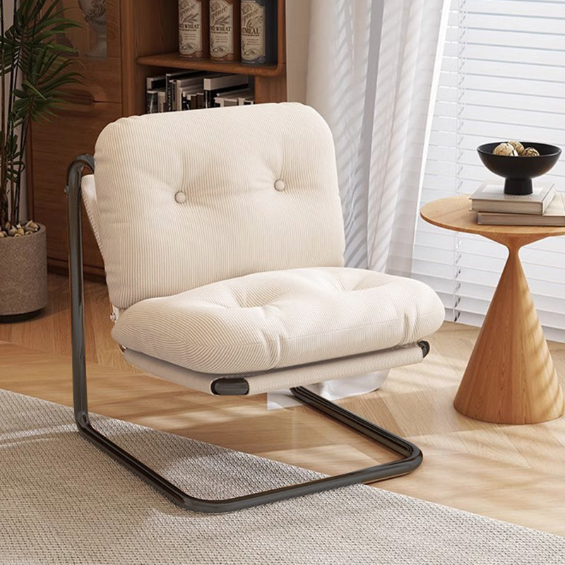 Contemporary Nordic Square Corduroy Iron Doll Cotton Sponge Sofa Backrest Armless For Bedroom