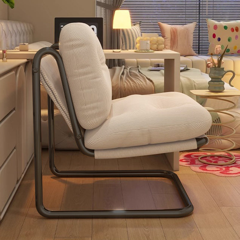 Contemporary Nordic Square Corduroy Iron Doll Cotton Sponge Sofa Backrest Armless For Bedroom