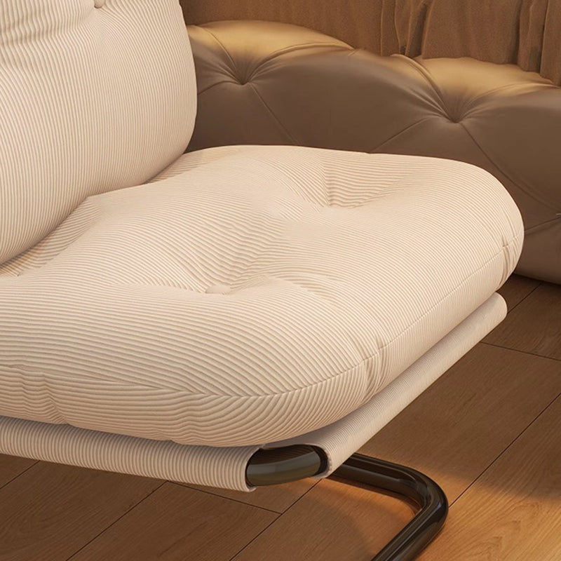 Contemporary Nordic Square Corduroy Iron Doll Cotton Sponge Sofa Backrest Armless For Bedroom