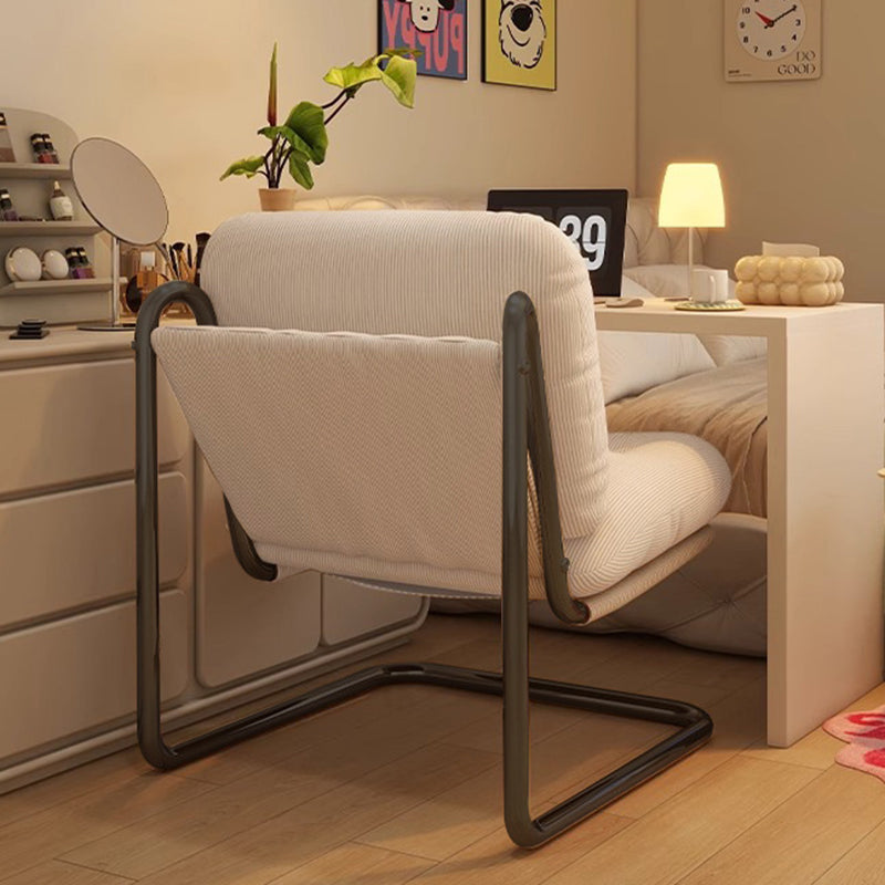 Contemporary Nordic Square Corduroy Iron Doll Cotton Sponge Sofa Backrest Armless For Bedroom