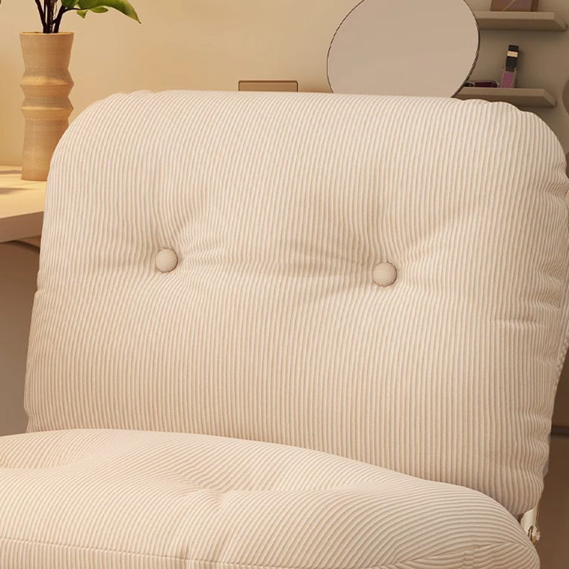 Contemporary Nordic Square Corduroy Iron Doll Cotton Sponge Sofa Backrest Armless For Bedroom