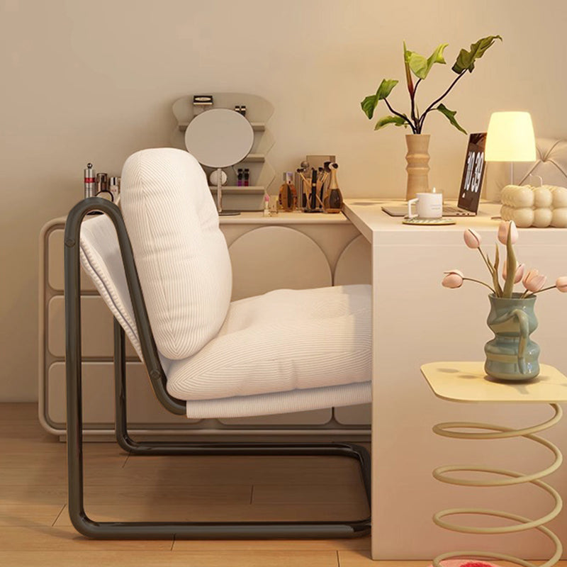 Contemporary Nordic Square Corduroy Iron Doll Cotton Sponge Sofa Backrest Armless For Bedroom