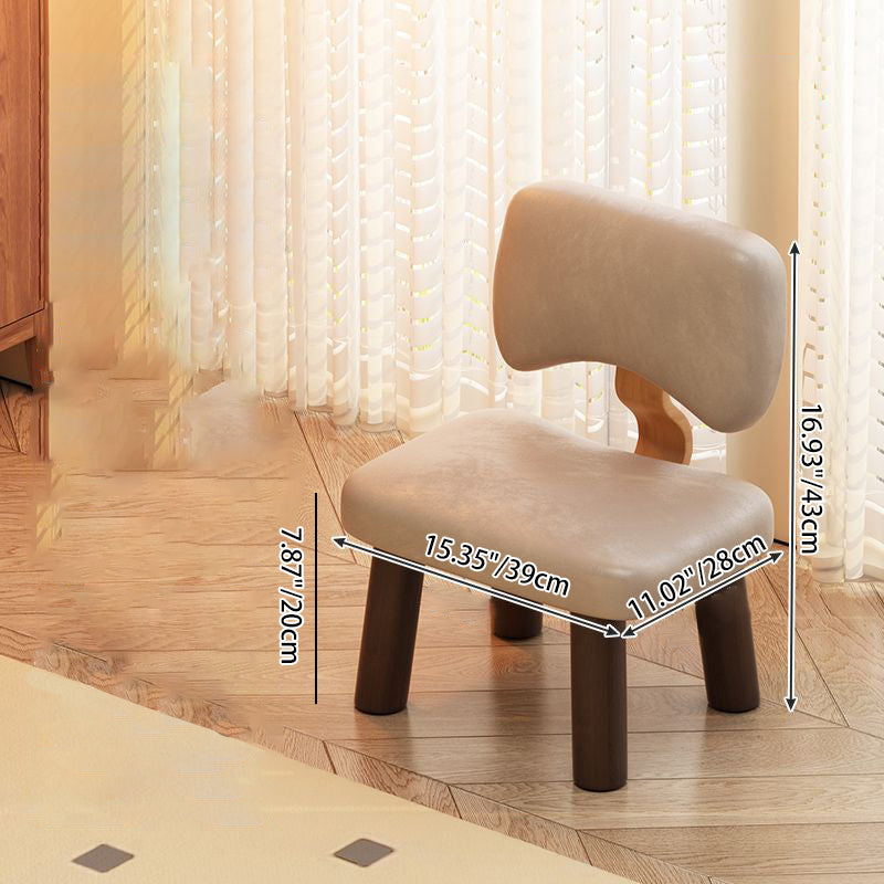 Zeitgenössischer Einfachheit Gummibaum Holz Hocker Rückenlos Armlehnlos Für Wohnzimmer 