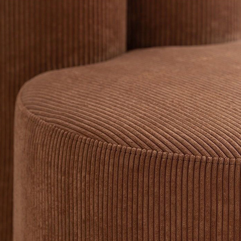 Contemporary Nordic Rabbit Ears Cylinder Corduroy Solid Wood Vanity Stool Backrest Armless For Bedroom