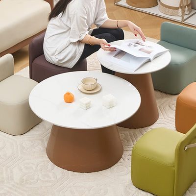 Contemporary Nordic Square Portable Leather Solid Wood Sponge Low Stool Backrest Armless For Living Room