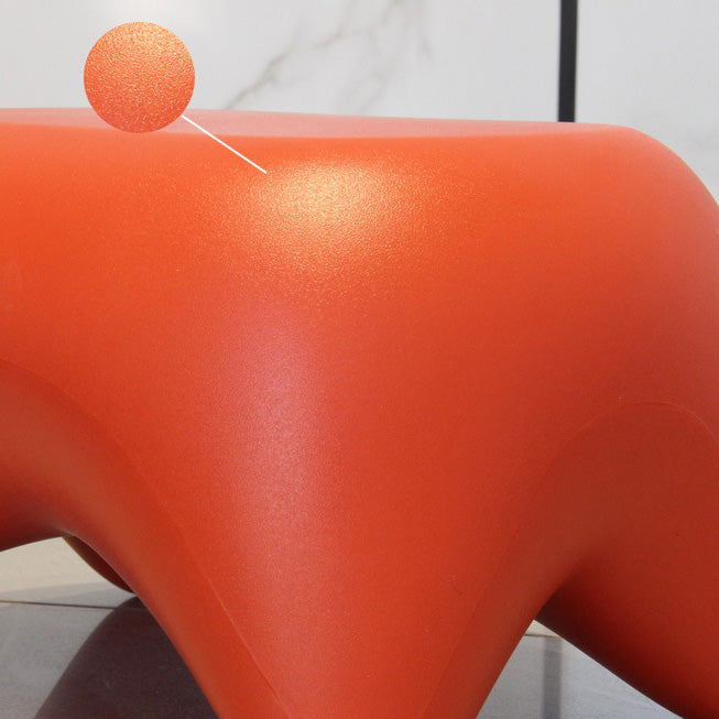 Tabouret bas sans dossier ni accoudoirs pour enfants trapézoïdal nordique contemporain en PE complet pour salon 
