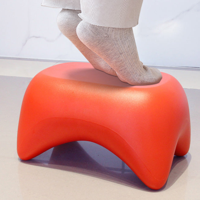 Tabouret bas sans dossier ni accoudoirs pour enfants trapézoïdal nordique contemporain en PE complet pour salon 