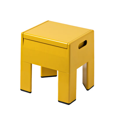 Pouf de rangement carré nordique contemporain en ABS complet sans dossier ni accoudoirs pour salon 