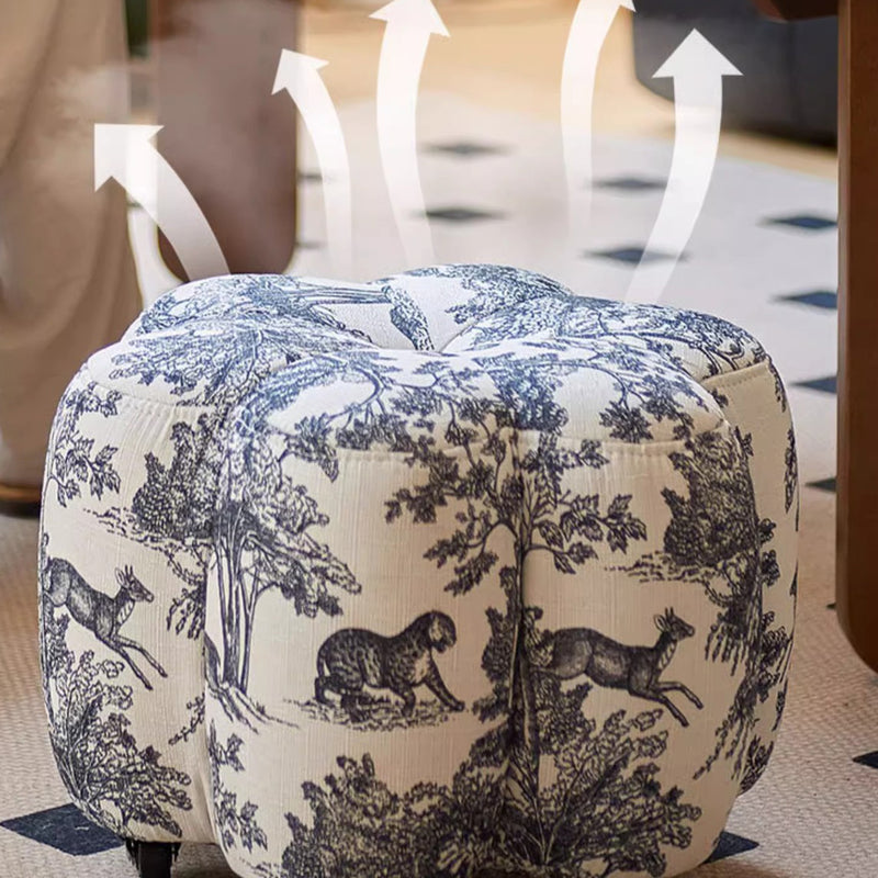Zeitgenössischer kreativer Pilz-Fiberglas-Fußhocker ohne Rückenlehne und Armlehne für das Wohnzimmer 