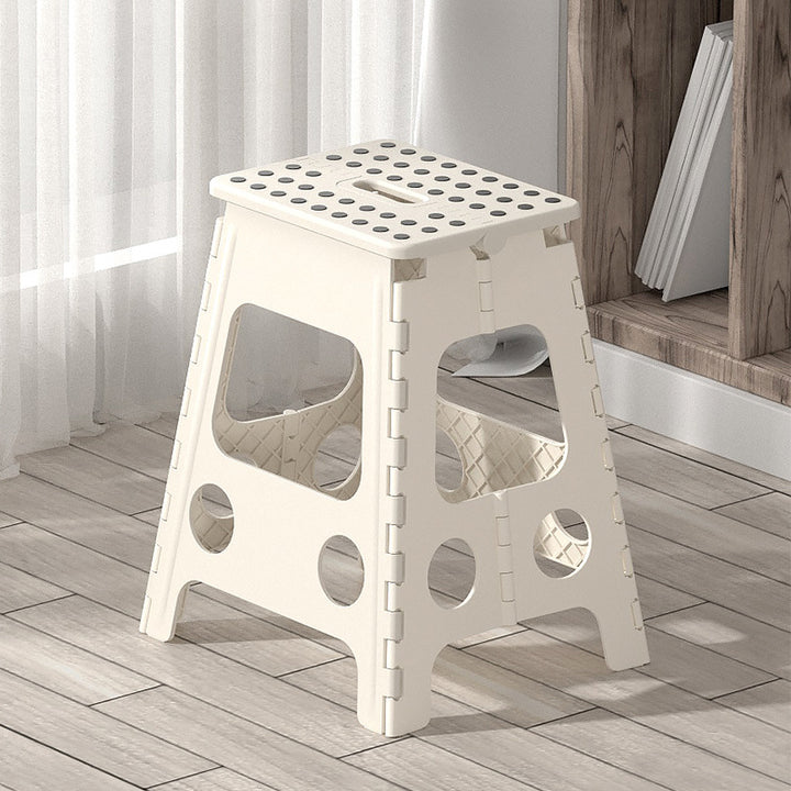 Chaise pliante portable en plastique nordique contemporain sans dossier ni accoudoirs pour salon 
