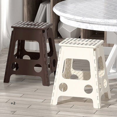 Contemporary Nordic Plastic Spot Foldable Portable Chair Backless Armless For Living Room