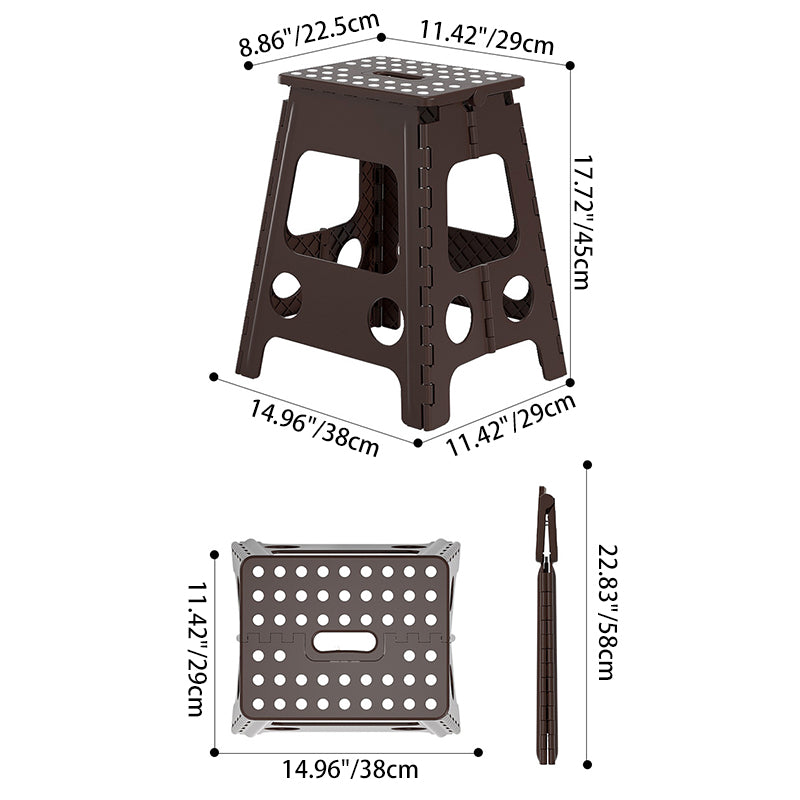 Contemporary Nordic Plastic Spot Foldable Portable Chair Backless Armless For Living Room