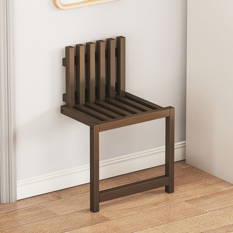 Contemporary Simplicity Bamboo Hanging Wall Mount Foldable Footstool Backrest Armless For Entryways