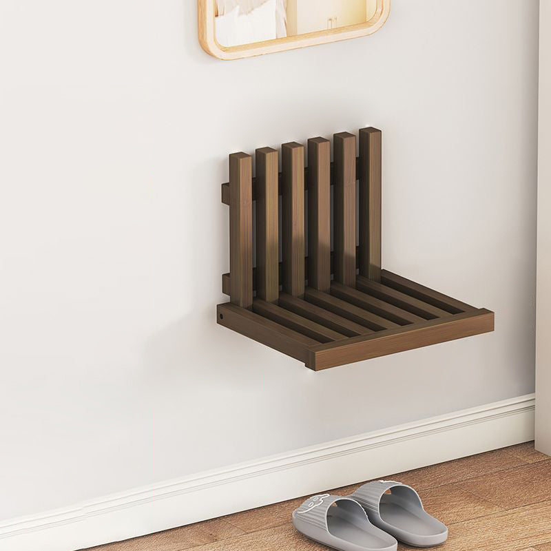 Contemporary Simplicity Bamboo Hanging Wall Mount Foldable Footstool Backrest Armless For Entryways