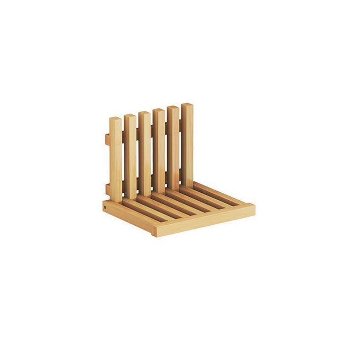 Contemporary Simplicity Bamboo Hanging Wall Mount Foldable Footstool Backrest Armless For Entryways