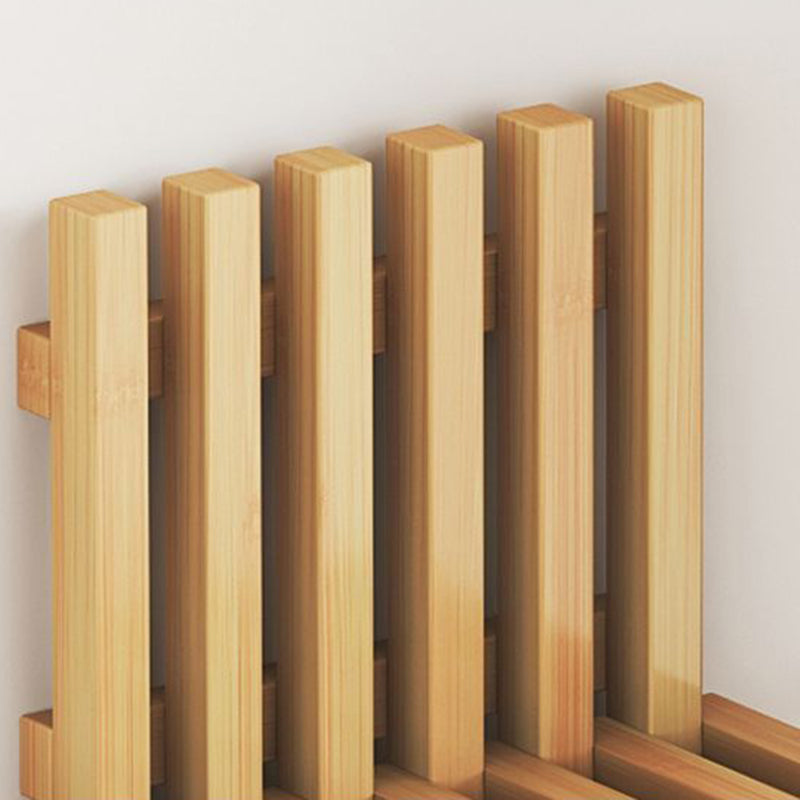 Contemporary Simplicity Bamboo Hanging Wall Mount Foldable Footstool Backrest Armless For Entryways