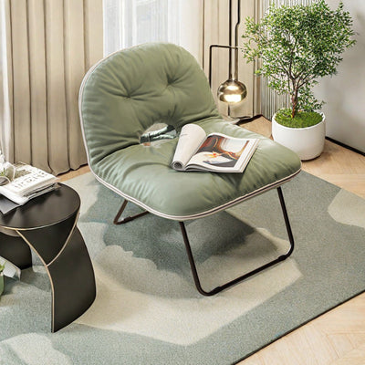 Contemporain Nordique Carré Pliable Cuir Fer Poupée Coton Éponge Canapé Dossier Sans Bras Pour Chambre 