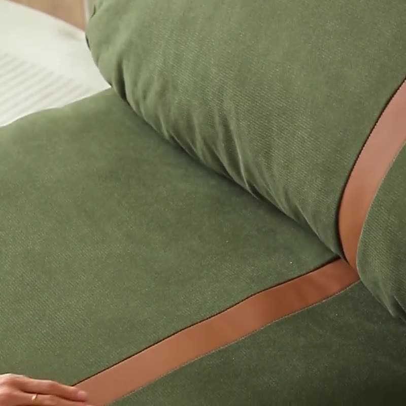 Contemporary Nordic Tatami Square Stretchable Corduroy Iron Doll Cotton Sponge Sofa Backrest Armless For Living Room