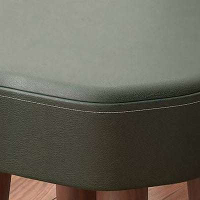 Forme de nuage nordique contemporaine Bandes antidérapantes Tabouret bas en bois massif et cuir Sans dossier Sans accoudoirs Pour salon 