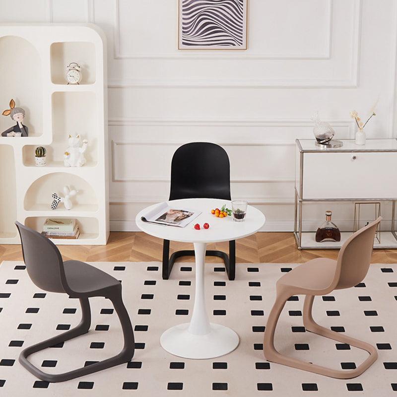 Contemporáneo Nórdico Arco Geometría Macarons Silla de Comedor Completa PP Respaldo Sin Brazos Para Comedor 