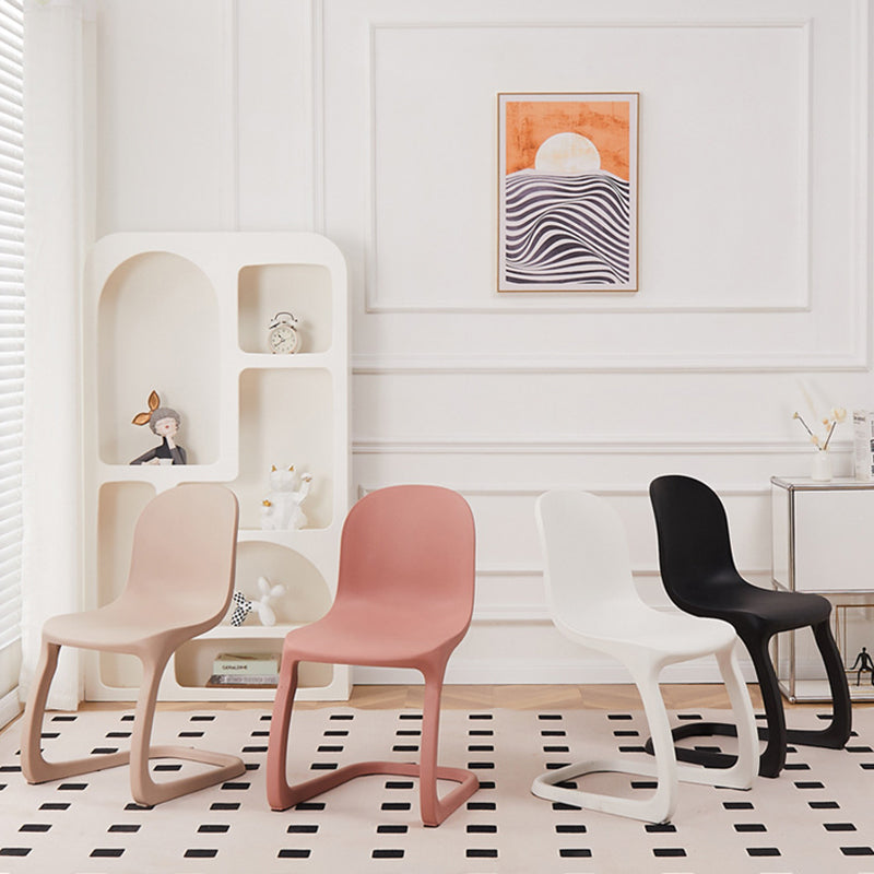 Contemporáneo Nórdico Arco Geometría Macarons Silla de Comedor Completa PP Respaldo Sin Brazos Para Comedor 