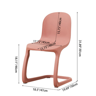 Contemporáneo Nórdico Arco Geometría Macarons Silla de Comedor Completa PP Respaldo Sin Brazos Para Comedor 