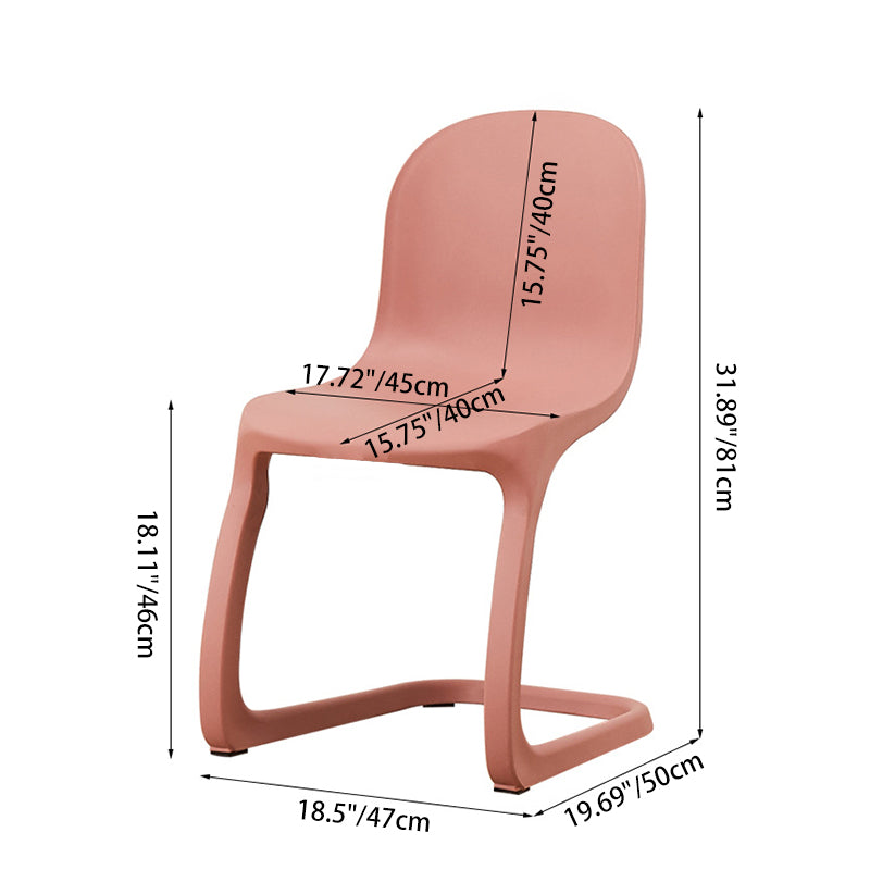 Contemporáneo Nórdico Arco Geometría Macarons Silla de Comedor Completa PP Respaldo Sin Brazos Para Comedor 