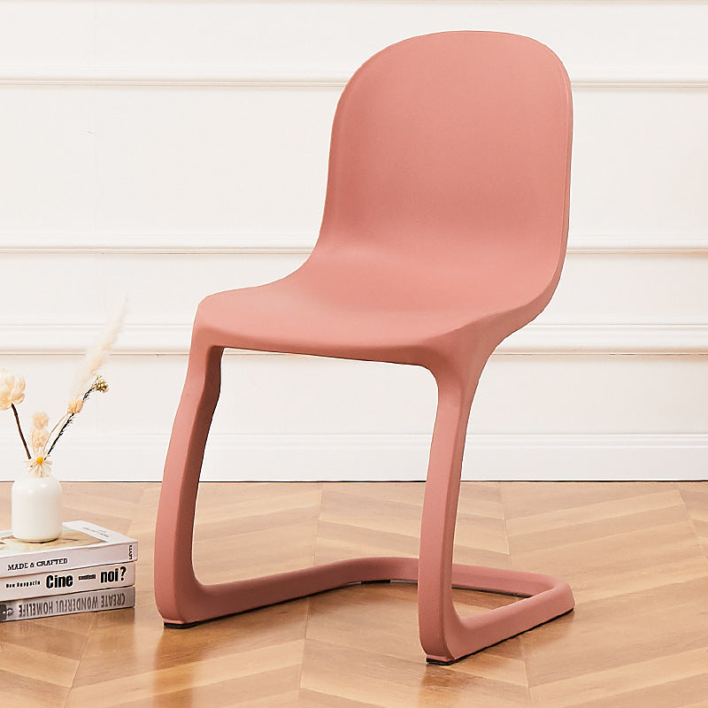 Contemporáneo Nórdico Arco Geometría Macarons Silla de Comedor Completa PP Respaldo Sin Brazos Para Comedor 