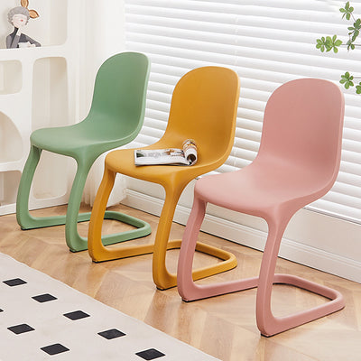 Contemporáneo Nórdico Arco Geometría Macarons Silla de Comedor Completa PP Respaldo Sin Brazos Para Comedor 