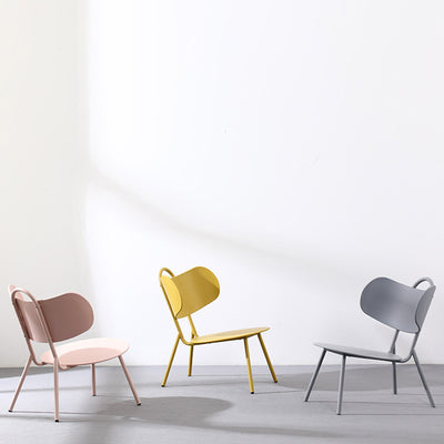 Chaise de café sans accoudoirs avec dossier en fer arc nordique contemporain pour salle à manger 