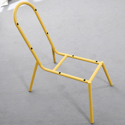 Chaise de café sans accoudoirs avec dossier en fer arc nordique contemporain pour salle à manger 