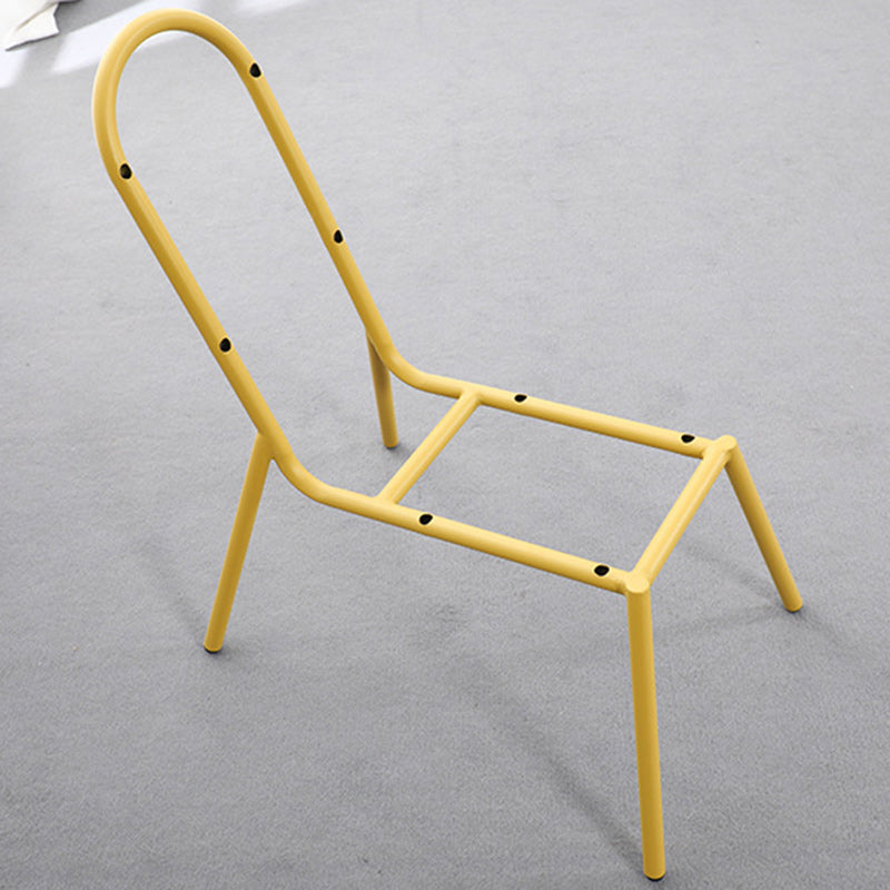 Chaise de café sans accoudoirs avec dossier en fer arc nordique contemporain pour salle à manger 