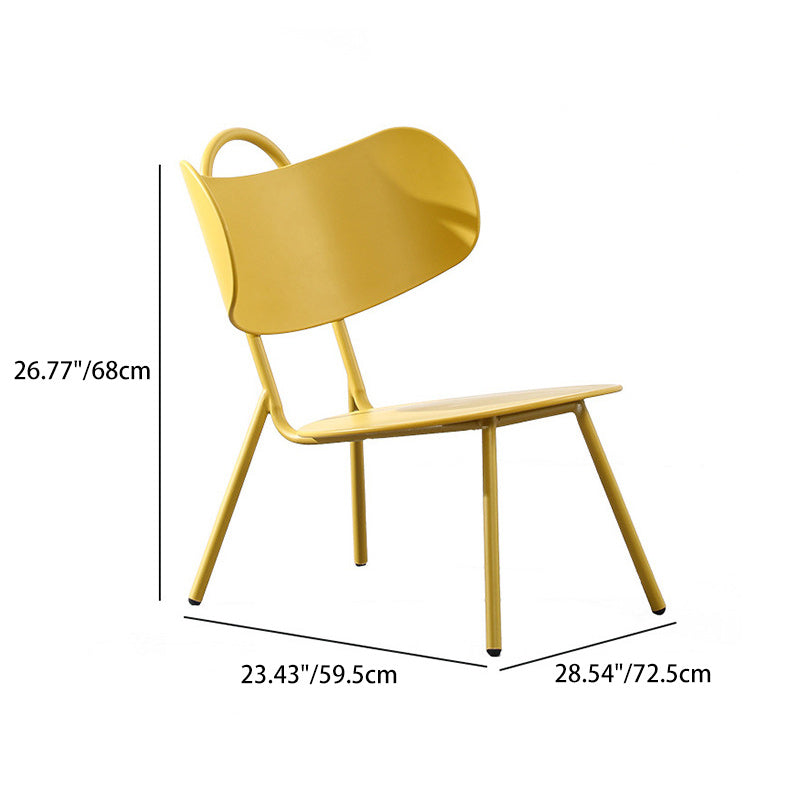Chaise de café sans accoudoirs avec dossier en fer arc nordique contemporain pour salle à manger 