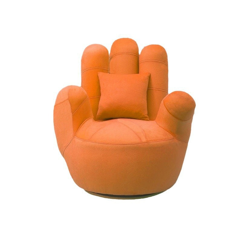 Zeitgenössisches kreatives Palmen-Fünf-Finger-Gewebe aus Massivholz, Eisen, Schwamm, drehbares Sofa, Rückenlehne, Armlehne für Wohnzimmer 
