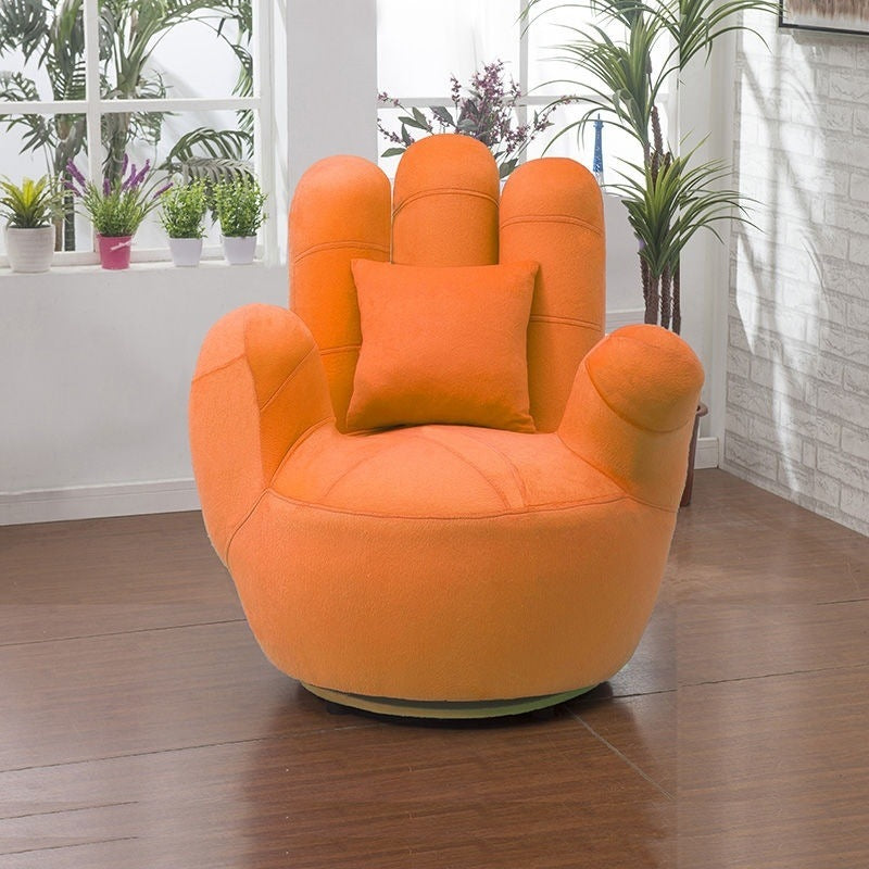 Zeitgenössisches kreatives Palmen-Fünf-Finger-Gewebe aus Massivholz, Eisen, Schwamm, drehbares Sofa, Rückenlehne, Armlehne für Wohnzimmer 