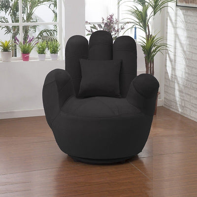 Zeitgenössisches kreatives Palmen-Fünf-Finger-Gewebe aus Massivholz, Eisen, Schwamm, drehbares Sofa, Rückenlehne, Armlehne für Wohnzimmer 