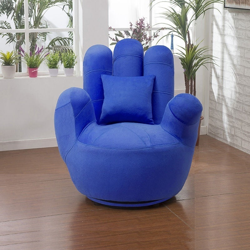 Zeitgenössisches kreatives Palmen-Fünf-Finger-Gewebe aus Massivholz, Eisen, Schwamm, drehbares Sofa, Rückenlehne, Armlehne für Wohnzimmer 