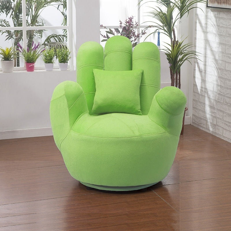 Zeitgenössisches kreatives Palmen-Fünf-Finger-Gewebe aus Massivholz, Eisen, Schwamm, drehbares Sofa, Rückenlehne, Armlehne für Wohnzimmer 