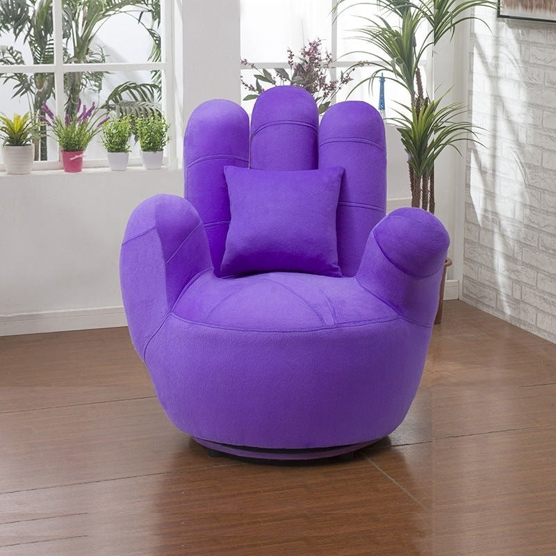 Zeitgenössisches kreatives Palmen-Fünf-Finger-Gewebe aus Massivholz, Eisen, Schwamm, drehbares Sofa, Rückenlehne, Armlehne für Wohnzimmer 