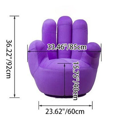 Zeitgenössisches kreatives Palmen-Fünf-Finger-Gewebe aus Massivholz, Eisen, Schwamm, drehbares Sofa, Rückenlehne, Armlehne für Wohnzimmer 