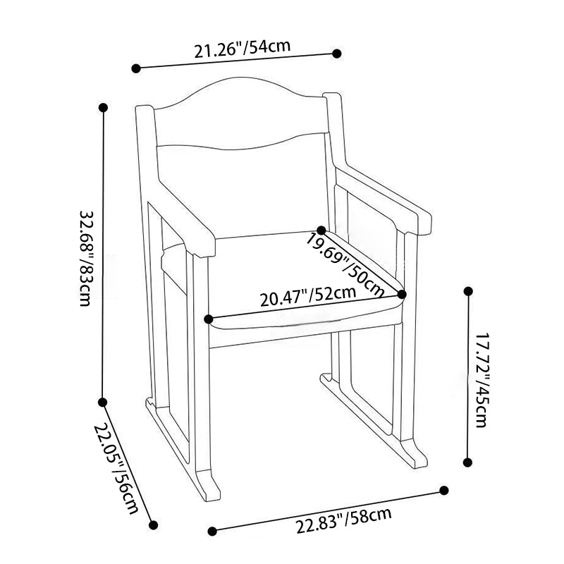 Traditioneller französischer quadratischer Esszimmerstuhl aus Stoff mit Polsterung, Kautschukholz und Sperrholz, mit Rückenlehne und Armlehne, für das Esszimmer 
