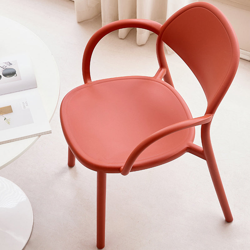 Silla de comedor con respaldo y reposabrazos Nordic Arc Full PP contemporánea para comedor 