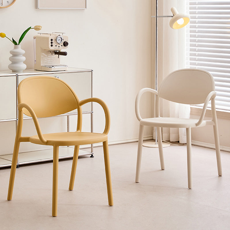 Silla de comedor con respaldo y reposabrazos Nordic Arc Full PP contemporánea para comedor 