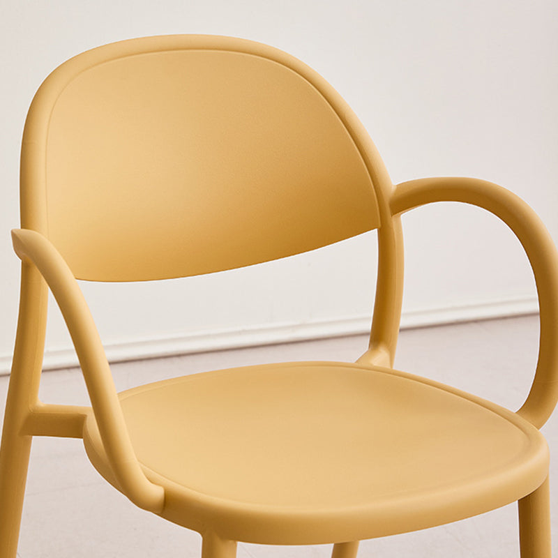 Silla de comedor con respaldo y reposabrazos Nordic Arc Full PP contemporánea para comedor 